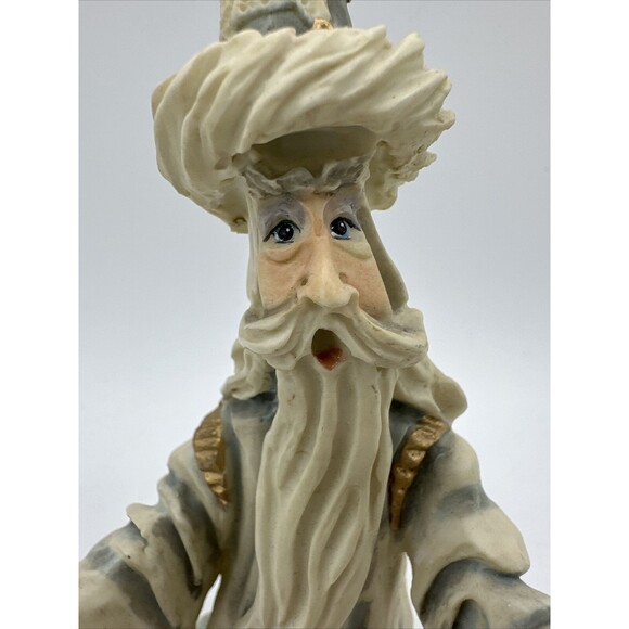 Vintage Allyson Nagel Snow Wizard w/ Tree Figurine Signed 1995 Holiday Decor - Picture 3 of 12